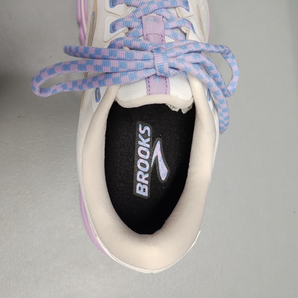 Brooks Women's Athletic Shoes in Cream and Purple - Picture 7 of 13